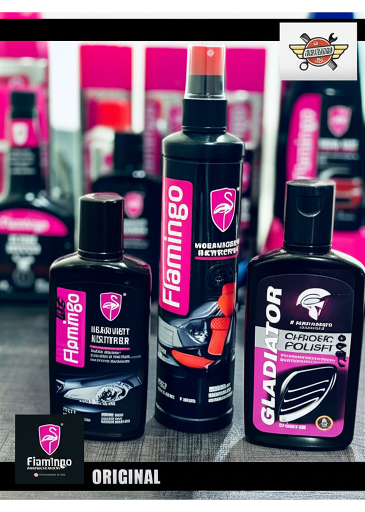 Flamingo 3-in-1 Complete Car Care.
Combo | Headlight Restorer, Interior Shine & Crystal Coating